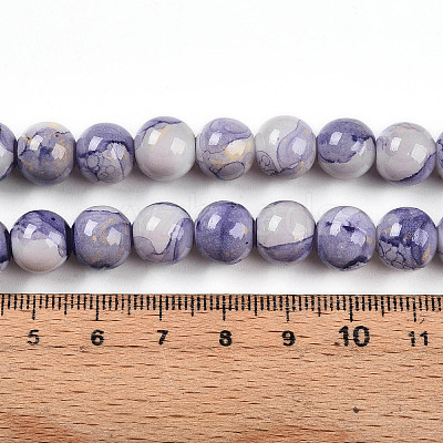 Baking Paint Glass Beads X1-DGLA-N003-10mm-C08-1