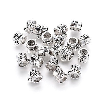 Tibetan Style Alloy Tube Bails TIBE-30047-AS-RS-1
