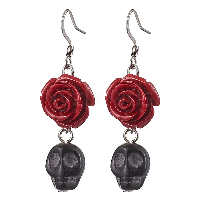 304 Stainless Steel Dangle Earrings EJEW-JE06069-1