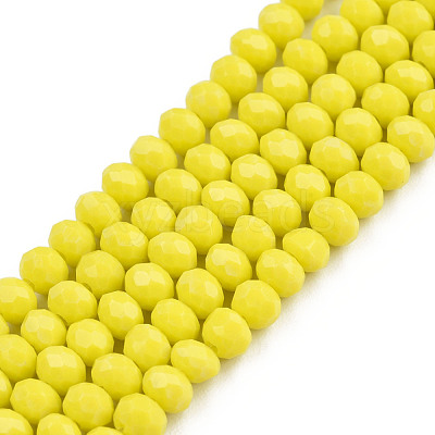 Opaque Solid Color Glass Beads Strands EGLA-A034-P4mm-D26-1