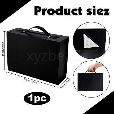Folding Cardboard Paper Packing Boxes with Handles CON-WH0095-184-1