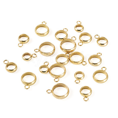 20Pcs 5 Styles 201 Stainless Steel Tube Bails STAS-TADJ0001-04G-1
