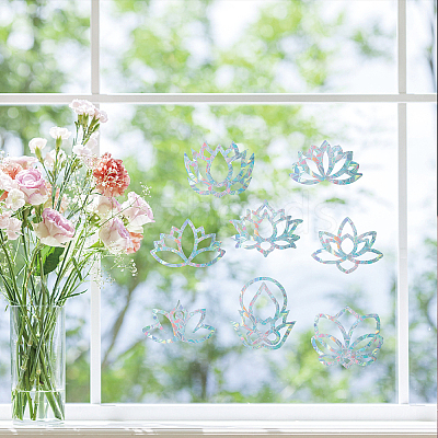 Waterproof PVC Colored Laser Stained Window Film Adhesive Stickers DIY-WH0256-018-1