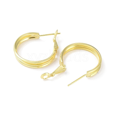 925 Sterling Silver Hoop Earrings EJEW-K258-13G-1