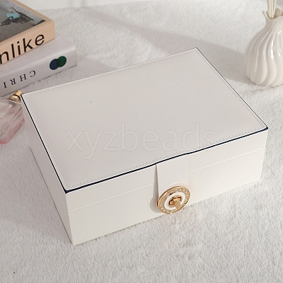 High Capacity Imitation Leather Jewelry Storage Boxes PW-WG27605-03-1