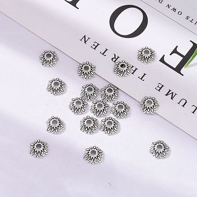 Tibetan Style Bead Caps LFH10352Y-NF-1