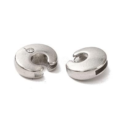 Letter Slider Beads for Watch Band Bracelet Making ALRI-O012-C-NR-1
