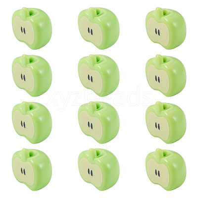 12Pcs Opaque Acrylic Beads MACR-TADJ0001-06A-1