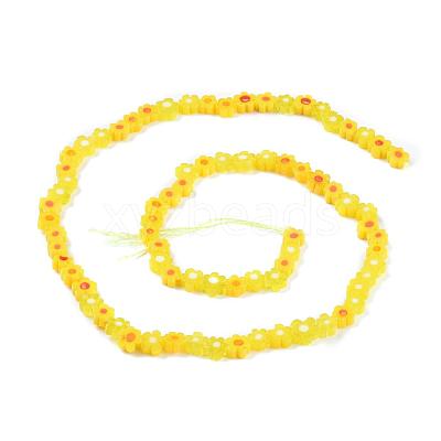 Handmade Millefiori Glass Bead Strands LAMP-J035-6mm-06-1