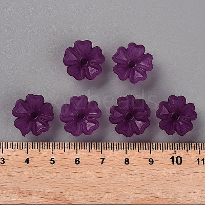 Transparent Frosted Acrylic Bead Caps X-MACR-S371-04A-743-1
