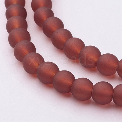 Baking Paint Transparent Glass Bead Strands X-GLAA-S031-6mm-06-1
