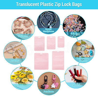 50Pcs 5 Styles Macaron Color Plastic Yin-yang Resealable Bags OPP-TADJ0001-03C-1