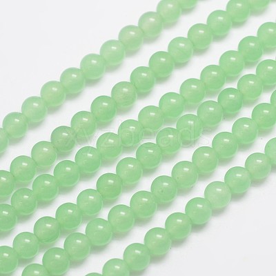 Natural & Dyed Malaysia Jade Bead Strands G-A146-6mm-A26-1