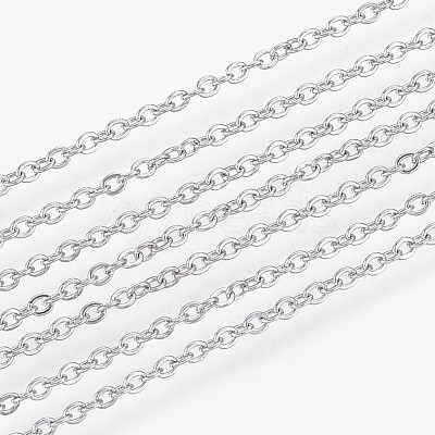 Tarnish Resistant 304 Stainless Steel Cable Chains CHS-F006-01A-P-1