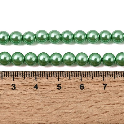 Eco-Friendly Dyed Glass Pearl Round Beads Strands HY-A002-6mm-RB008-1
