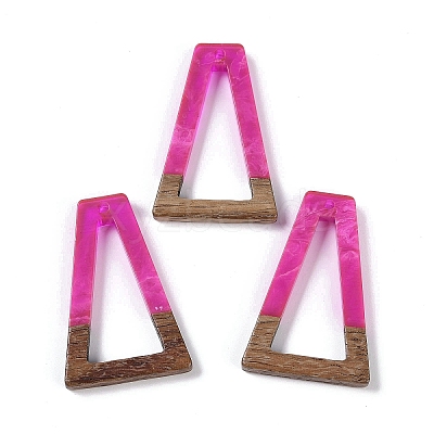 Resin & Wood Pendants WOOD-F015-10C-1