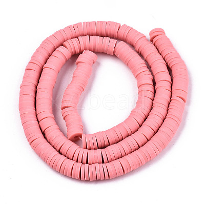 Handmade Polymer Clay Beads Strands CLAY-R089-6mm-114-1