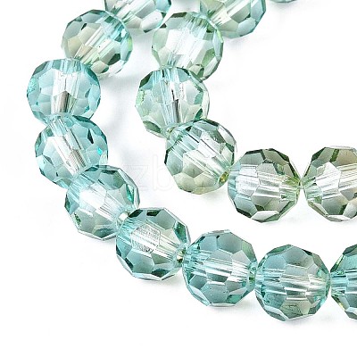 Baking Paint Transparent Glass Beads Strands DGLA-A035-T8mm-A11-1