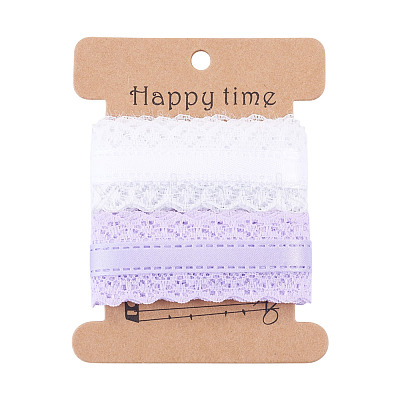 4 Yards 2 Colors Polyester Lace Trim OCOR-TADJ0001-02A-1