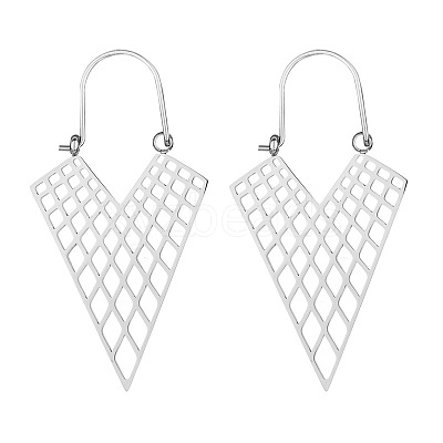 Bohemian Style 304 Stainless Steel Triangle Hoop Earrings FS-WG1E45B-06-1