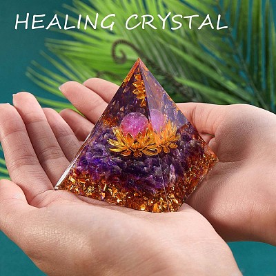 Amethyst Crystal Pyramid Decorations JX073A-1