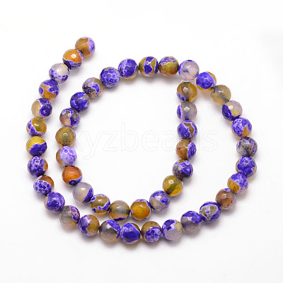 Natural Fire Crackle Agate Bead Strands G-K166-06F-6mm-08-1