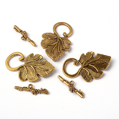 Tibetan Silver Toggle Clasps X-GLF5108Y-1