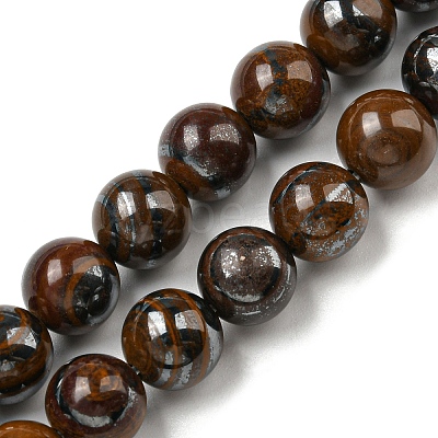 Natural Yellow Tiger Iron Beads Strands G-C079-A03-02-1
