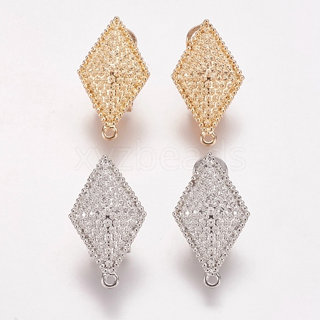 Alloy Stud Earring Findings PALLOY-F201-13-1