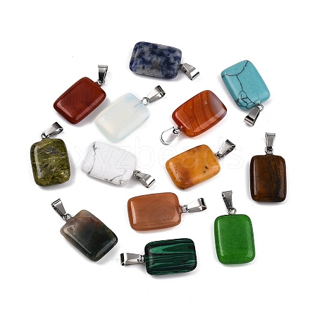 Natural & Synthetic Mixed Stone Pendants G-N344-16P-1