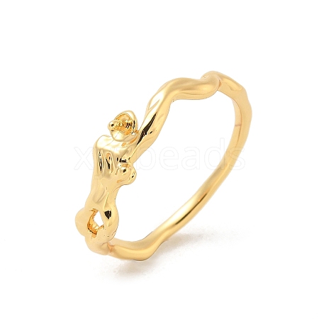 Brass Finger Ring Settings LS-KK-G518-05G-1