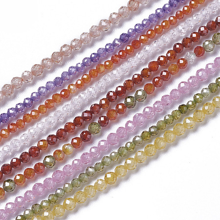 Cubic Zirconia Beads Strands G-F596-48-3mm-1