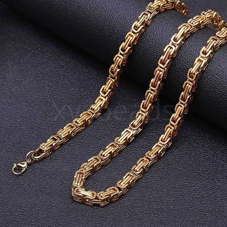 Titanium Steel Byzantine Chains Necklaces FS-WG56795-11-1