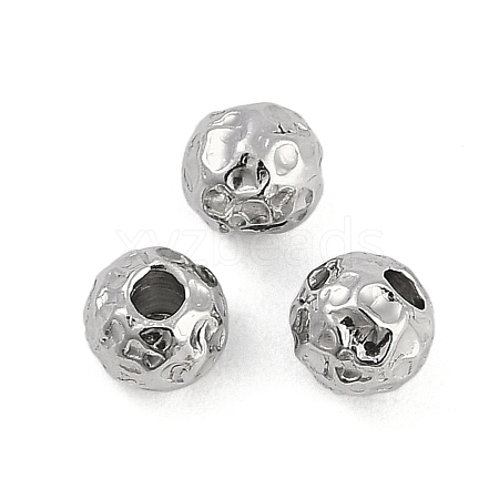 Anti-Tarnish Textured 316 Surgical Stainless Steel Beads STAS-M106-01D-P-1