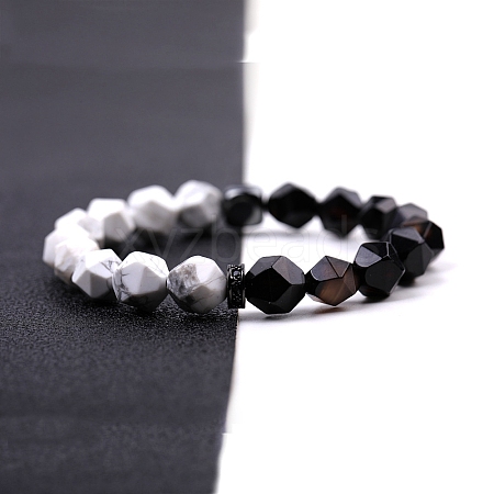 Black Onyx Stretch Bracelets PW-WG53FF8-09-1