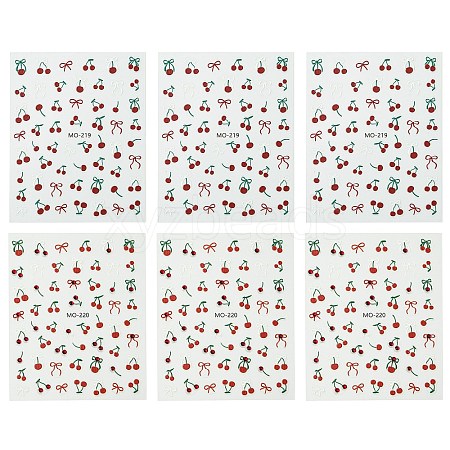 6 Sheets 2 Styles PVC Nail Art Stickers MRMJ-CJ0001-27-1