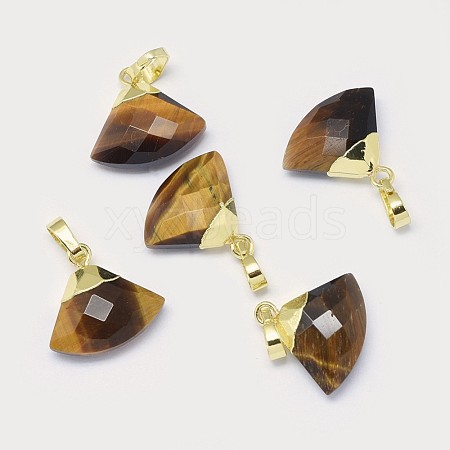 Natural Tiger Eye Pendants G-F584-F12-G-1