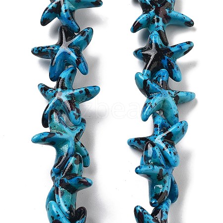 Synthetic Turquoise Dyed Beads Strands G-P507-04Q-1