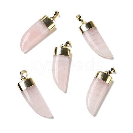 Natural Rose Quartz Pendants G-P474-04G-02-1