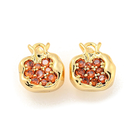 Brass Micro Pave Cubic Zirconia Pendants X-KK-K369-01G-06-1