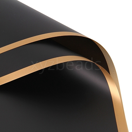 20 Sheets Gold Edge Waterproof Plastic Gift Wrapping Paper PAAG-PW0001-024A-1