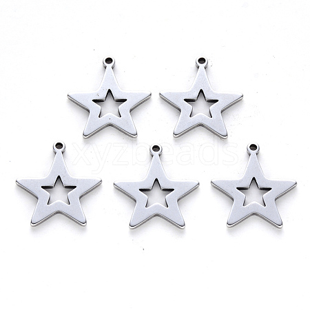 Tarnish Resistant 201 Stainless Steel Pendants STAS-N092-14-1