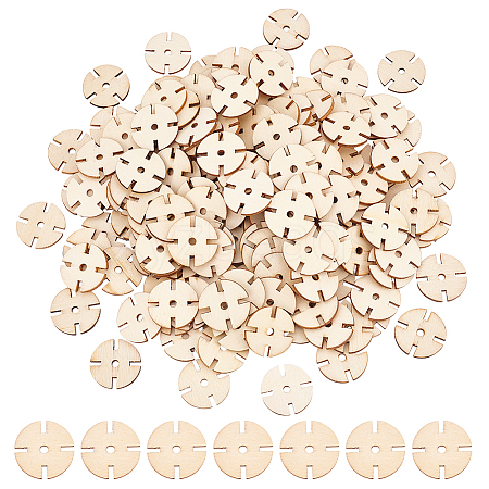 Olycraft 200pcs Poplar Natural Wood Beads WOOD-OC0002-63-1