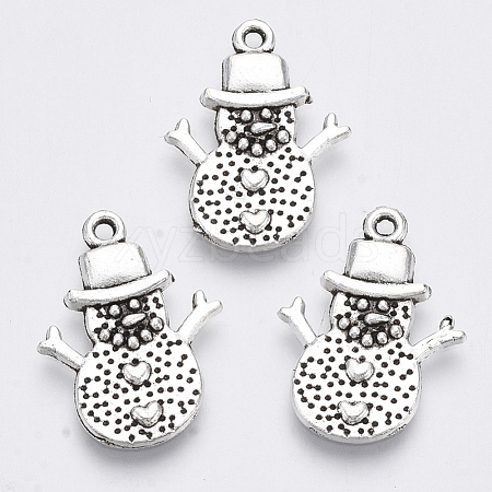 Tibetan Style Alloy Pendants TIBE-N010-37AS-RS-1