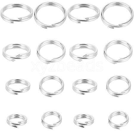 Beebeecraft 20Pcs 4 Styles 925 Sterling Silver Split Jump Rings STER-BBC0006-57-1