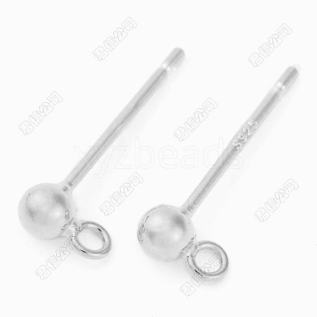 925 Sterling Silver Studs Earrings Findings STER-K182-01S-1