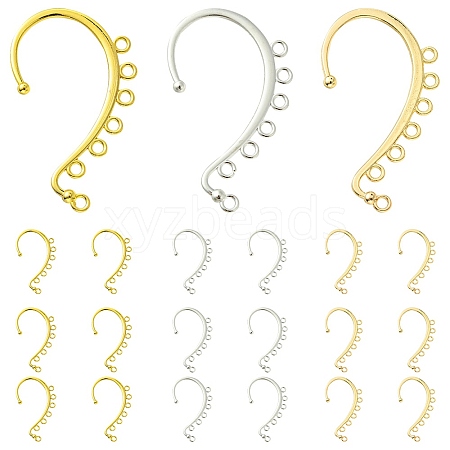 18Pcs 3 Colors Alloy Ear Cuff Findings FIND-FS0002-03-1