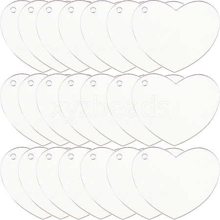 SUNNYCLUE 30PCS Transparent Acrylic Disc Big Pendants TACR-SC0001-17-1