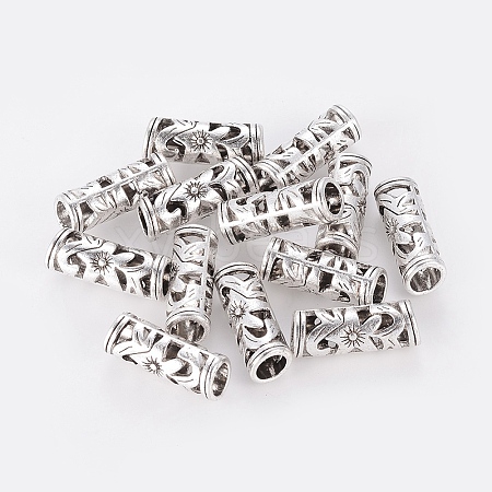 Tibetan Style Hollow Tube Beads LS-LF10482Y-NF-1