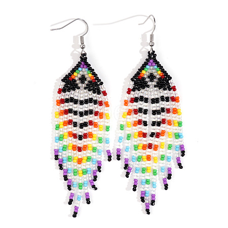 Bohemian Rainbow Tassel Dangle Earrings GV2087-1